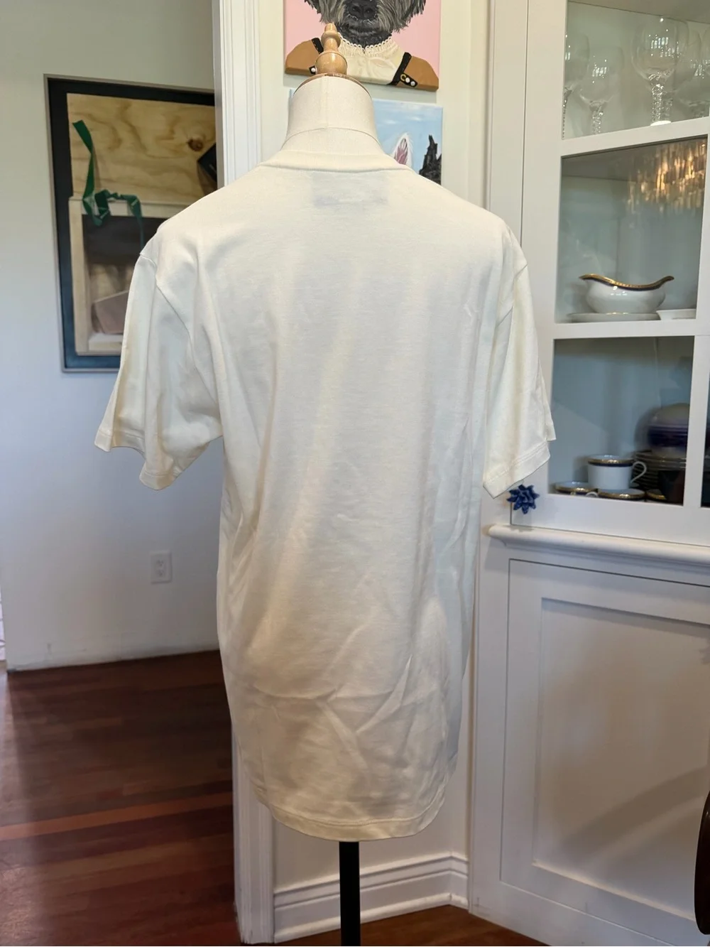 Gucci Cream Logo Tennis Graphic Short Sleeve Tee